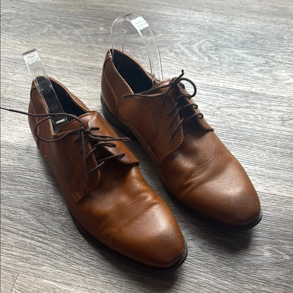 Brown Leather Men's Shoes 10M Dress Shoes